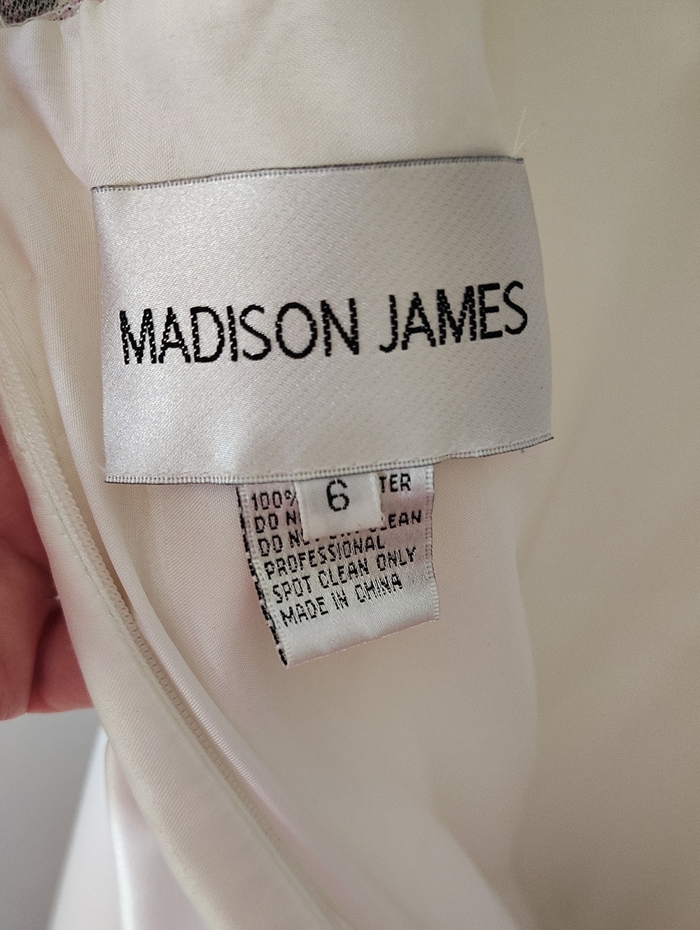 Madison James Sleeveless Lace Floral Bodice Wedding Dress - Picture 13 of 14